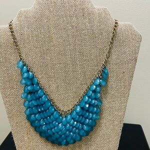 Elegant Blue Beaded Necklace